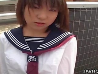 Japanese young woman sucks shaft Uncensored