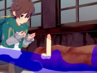 Konosuba yaoi - kazuma pijpen met sperma in zijn mond - japans aziatisch manga anime spelletje seks film homo