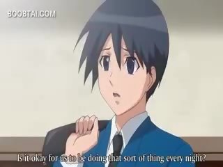 Hubad nakakaakit anime adolescent pakikipagtalik passionately sa dutsa