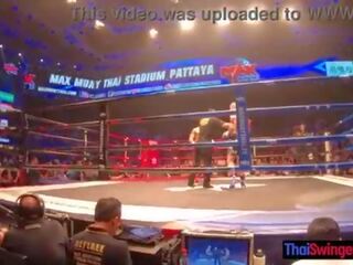 Muay Thai fight night and oversexed adult clip immediately immediately afterwards for this big ass Thai young woman hottie