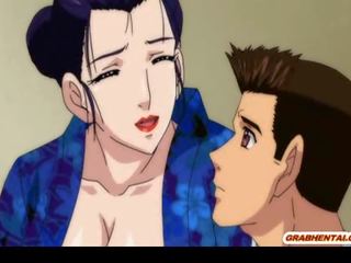 Japońskie lesbijskie anime z bigboobs kobiecy wytrysk mleko
