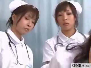 Milf japão médicos homem instructs enfermeiras em adequado punhetas