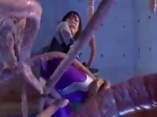 Reusachtig tentakel en groot titty aziatisch volwassen film kindje