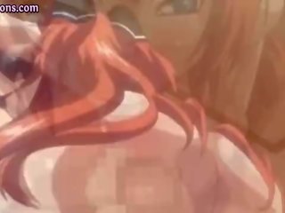 Redhead hentai teasing hard peter