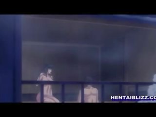 Jap manga scuola mista succhiare rigido membro e eccezionale scopata in il piscina